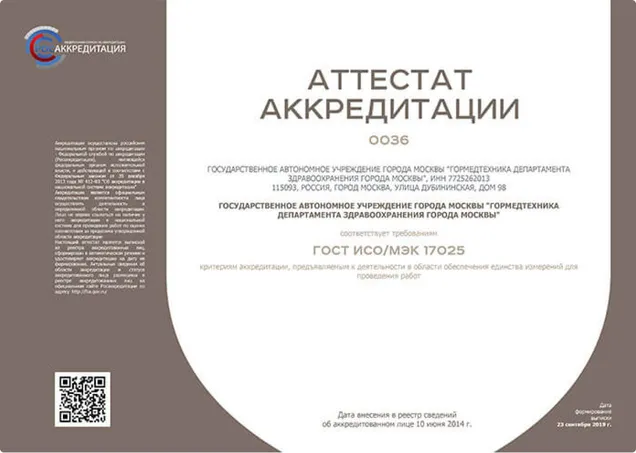 Аттестат аккредитации 0036